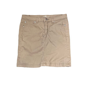 7FAM Girls Skirt Size 12 Tan Stretch Cotton‎ Blend Pull On 26" Waist Youth